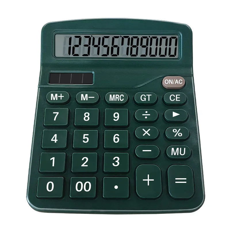 12-Digit Dual Power Solar and Battery Calculator, Large LCD Desktop for Home Office School Accounting