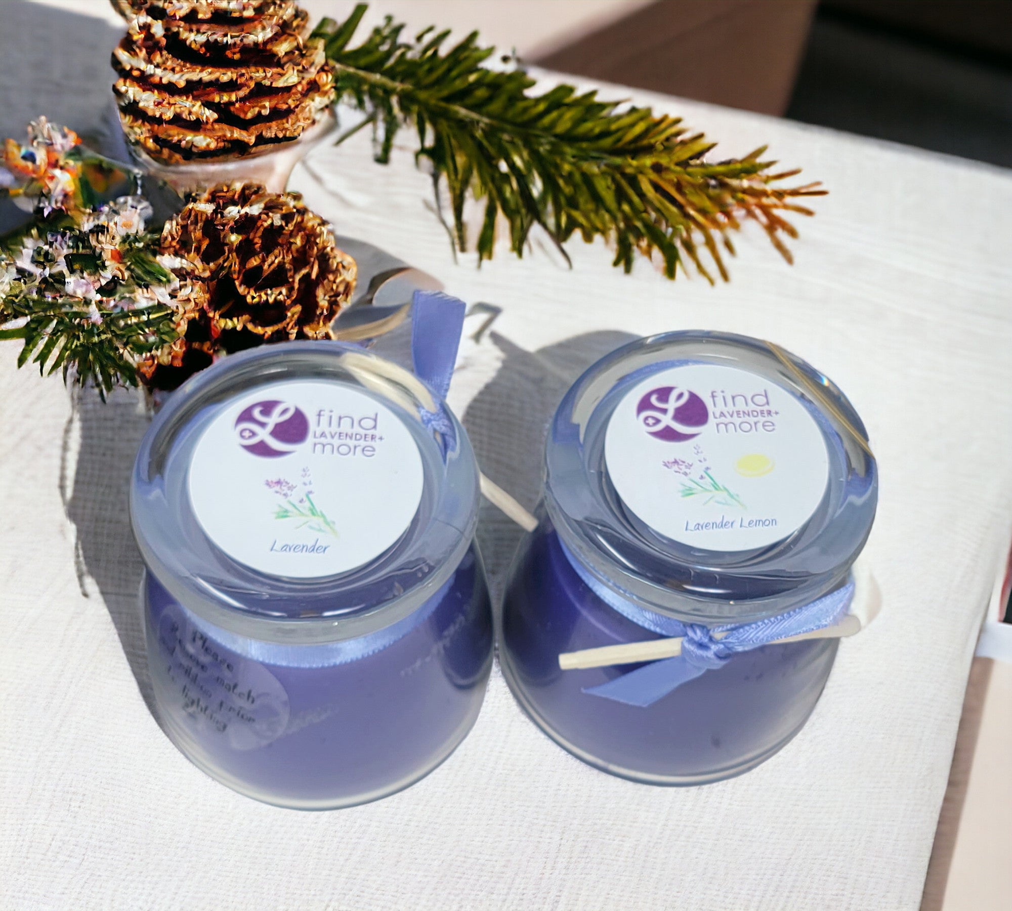 Lavender Scented Candles 2-Pack Home Fragrance Gift Set