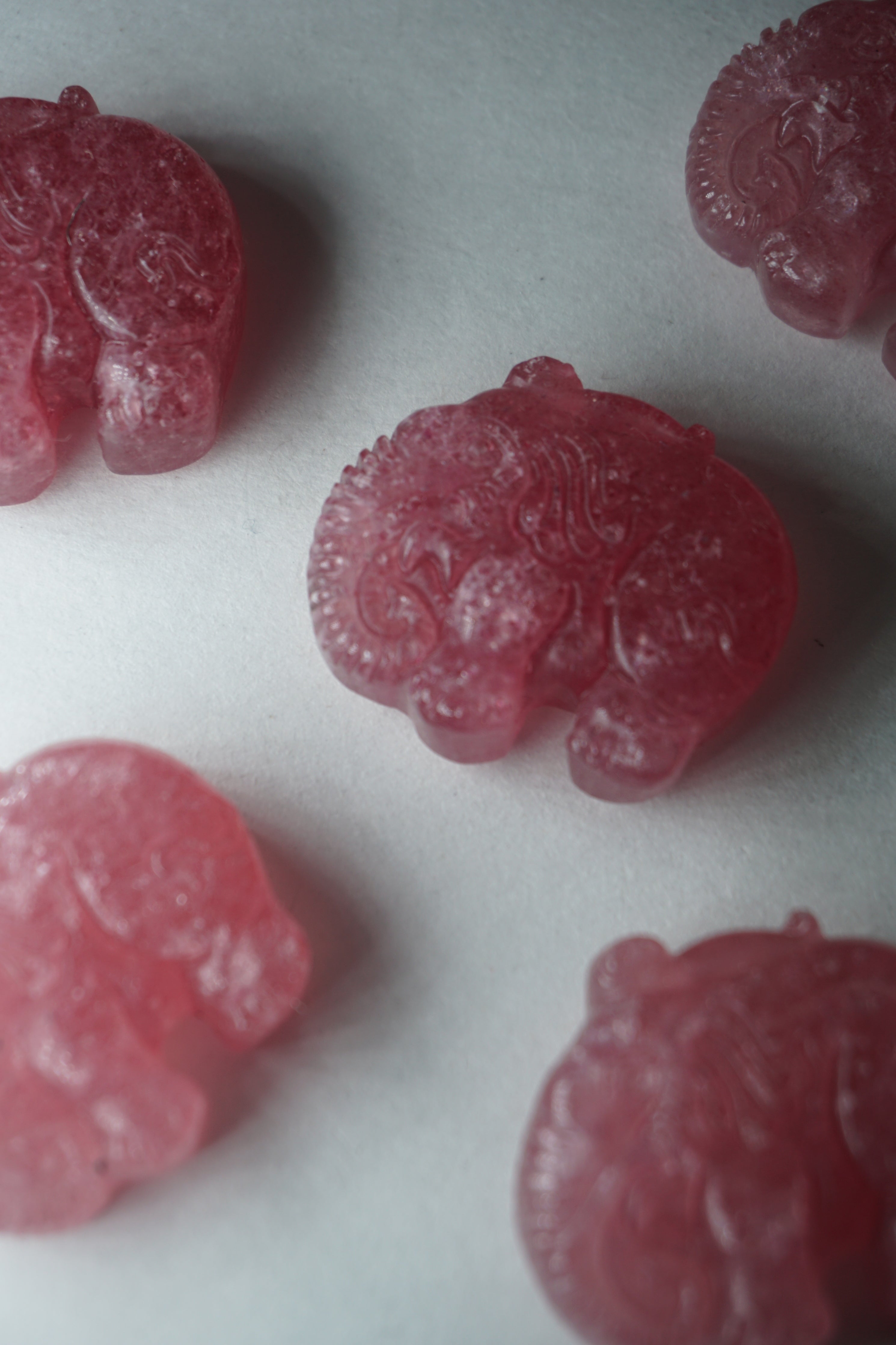 strawberry quartz crystal elephant