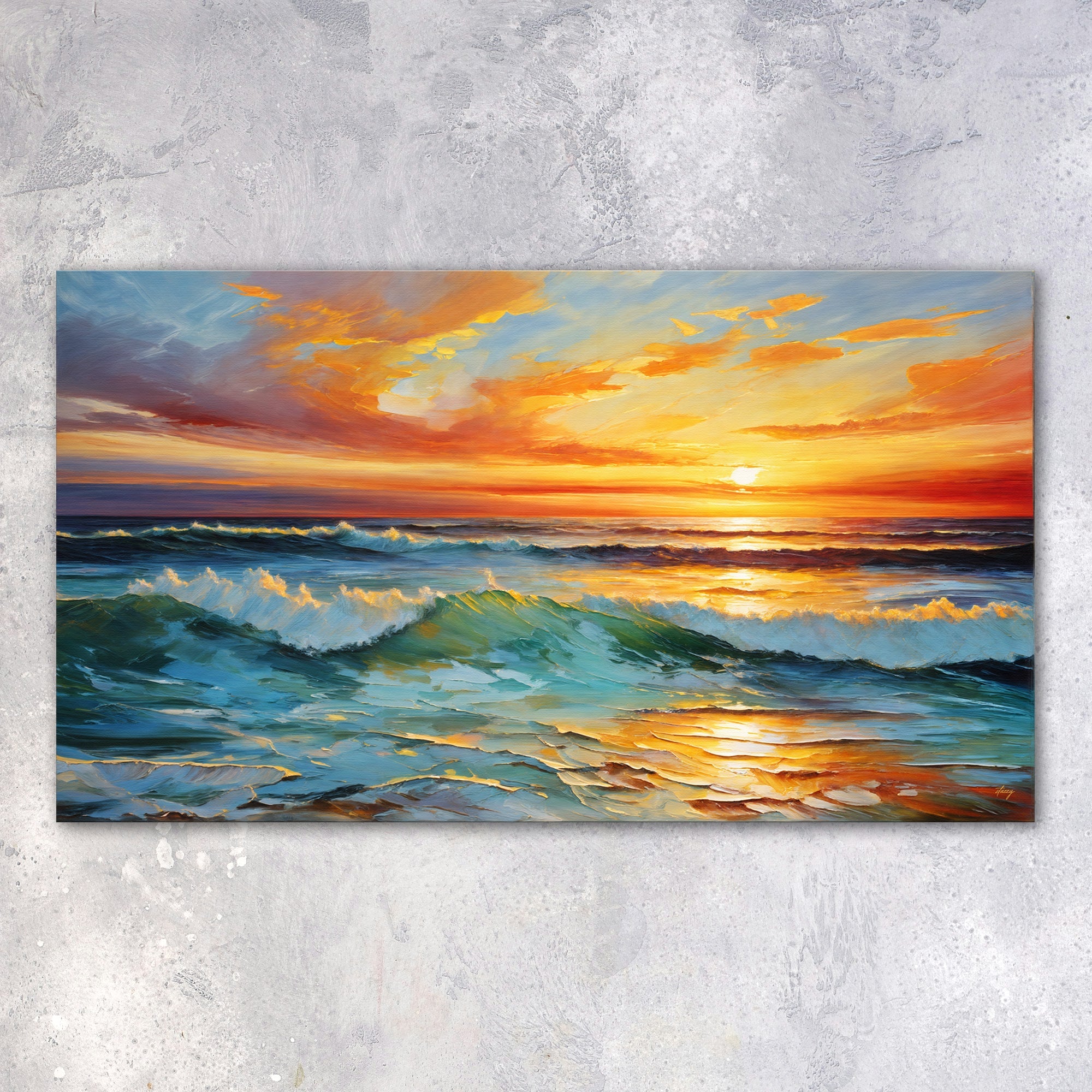 Canvas Print: "Sunset Surge"