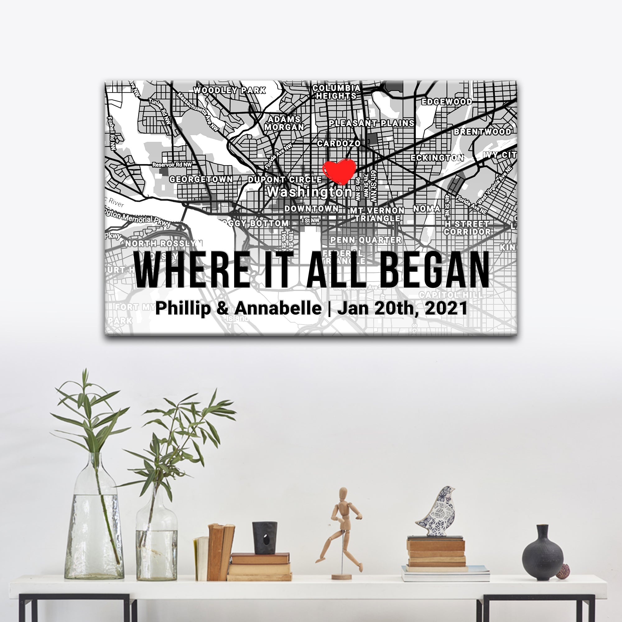 Couple Street Map Sign II