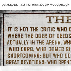 The Man In The Arena Sign VI