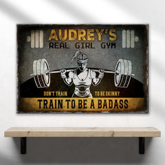 Real Girl Gym Sign