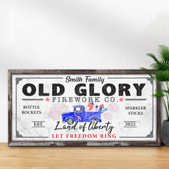 Old Glory Firework Co Let Freedom Ring Sign