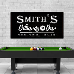 Billiards And Bar Sign