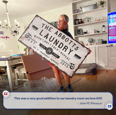 Personalized Laundry Room Sign