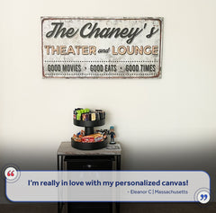Family Theater and Lounge IV Sign