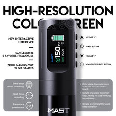 Dragonhawk Wireless Tattoo Pen Machine with 4.0MM Stroke Frequency Adjustable | Mast Wing
