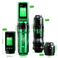 Tattoo Kit | Dragonhawk Fold Pro Year of Snake Edition Tattoo Machine Pen Wireless Professional Bundle