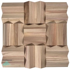 Wood Acoustic Diffuser Panel | Solid Paulownia Wood Sound Diffuser for Studios & Home Theaters