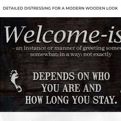 Welcome-ish Funny Home Sign