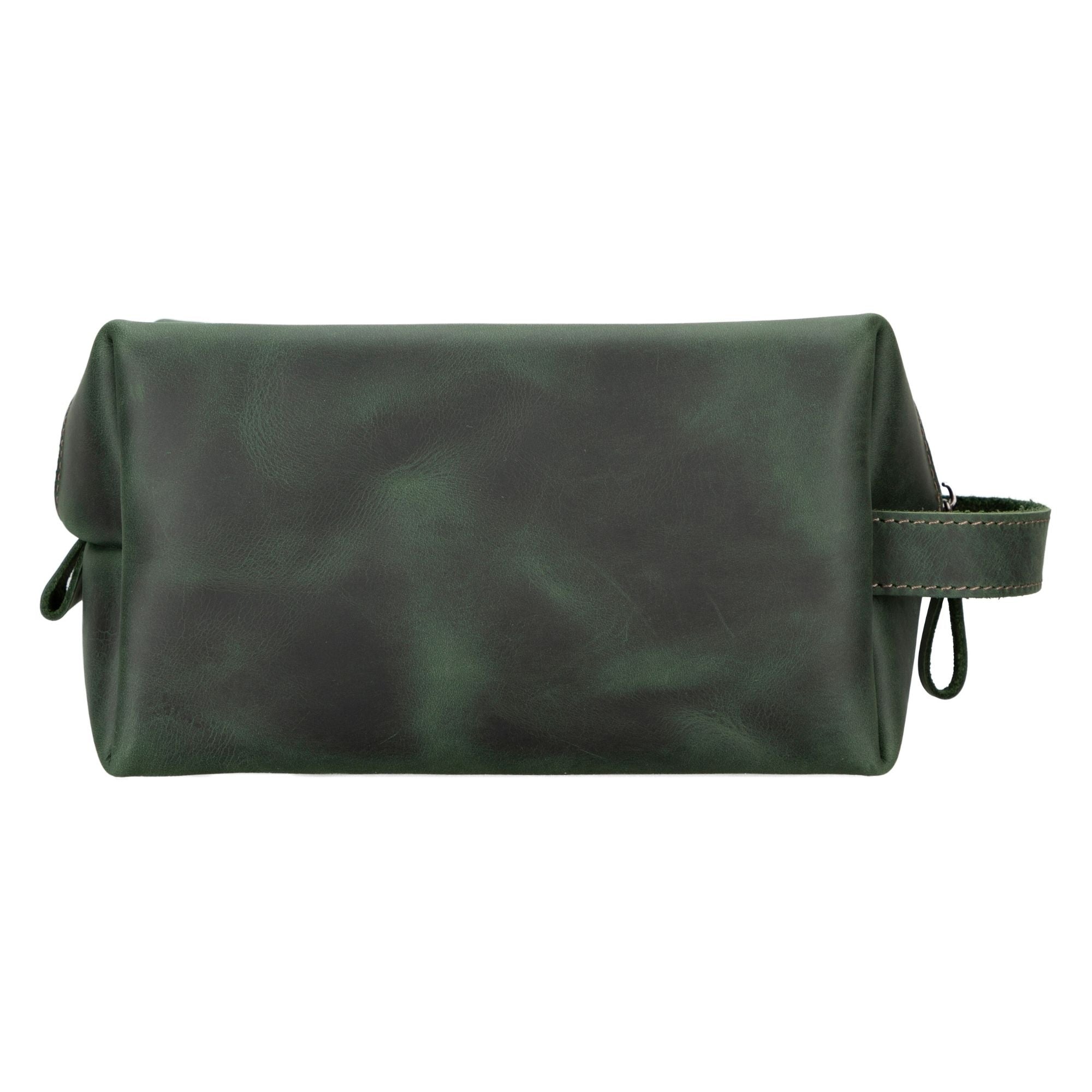 Oswego Men's Leather Dopp Kit & Small Travel Handbag