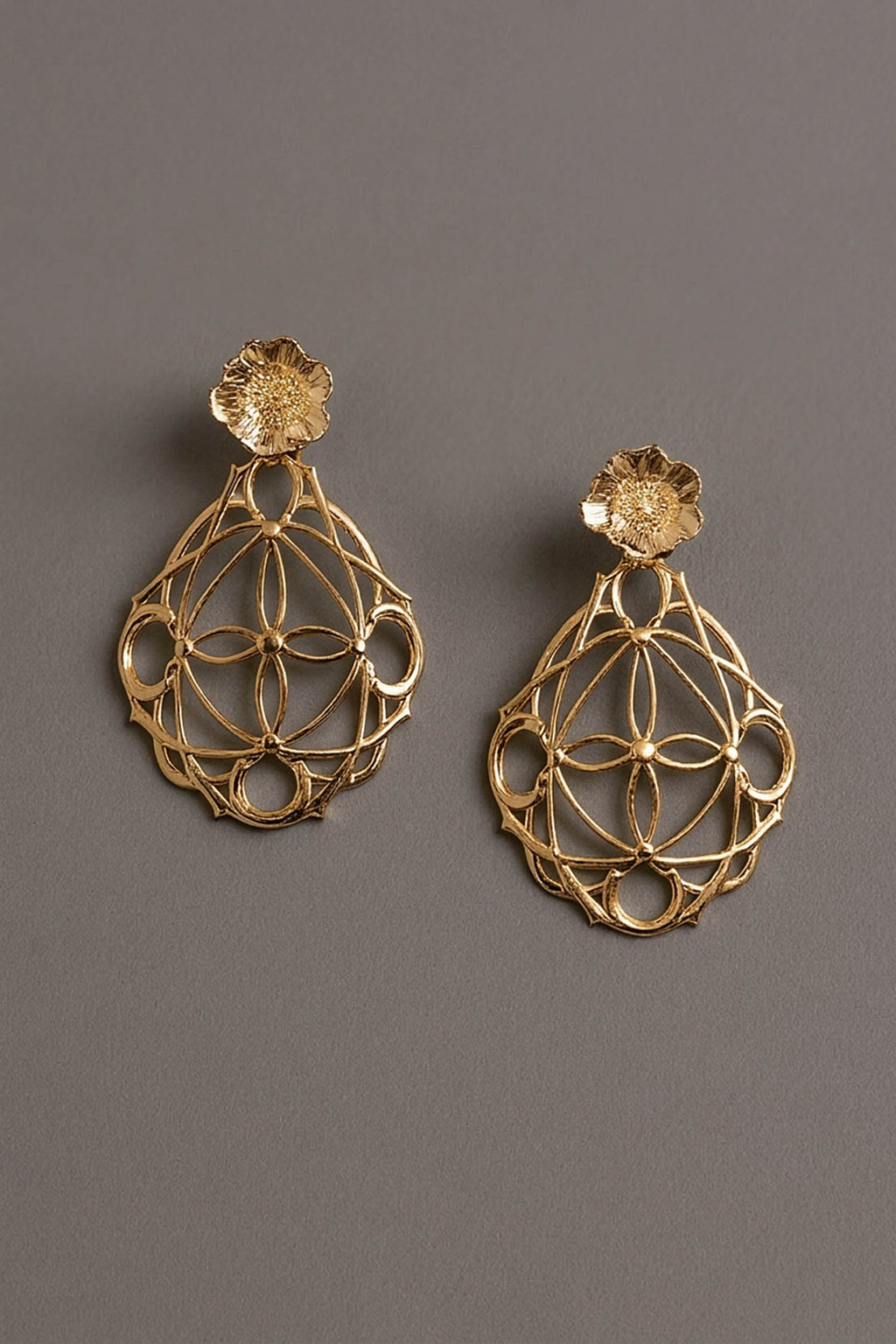 Astra Statement Earrings Gold