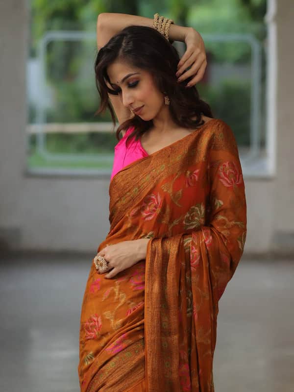 Beautiful Banarasi Pure Georgette Silk Saree