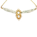 Beautiful Pearl Beaded Kundan Choker Necklace With Earrings