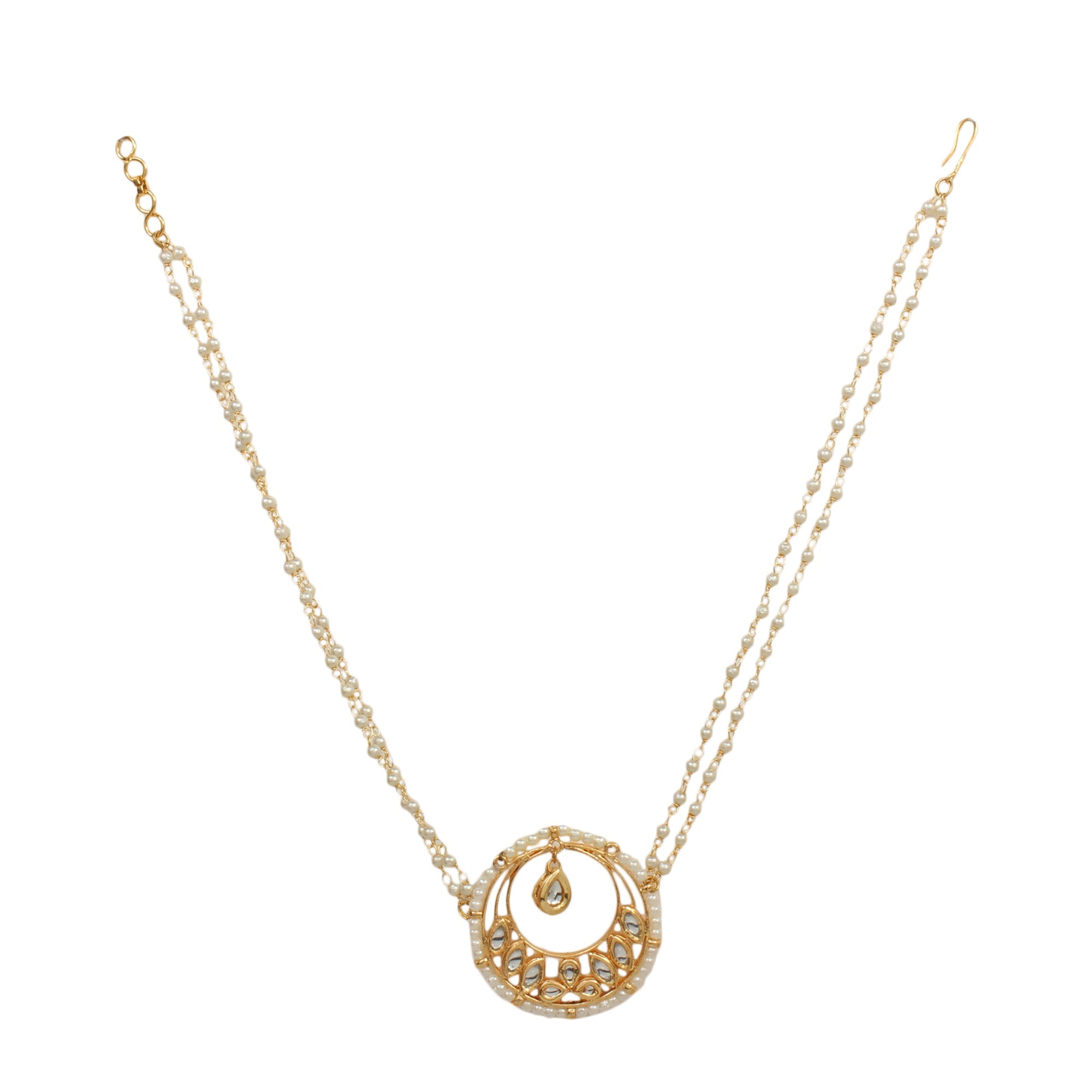 Beautiful Pearl Choker Kundan Beaded Necklace