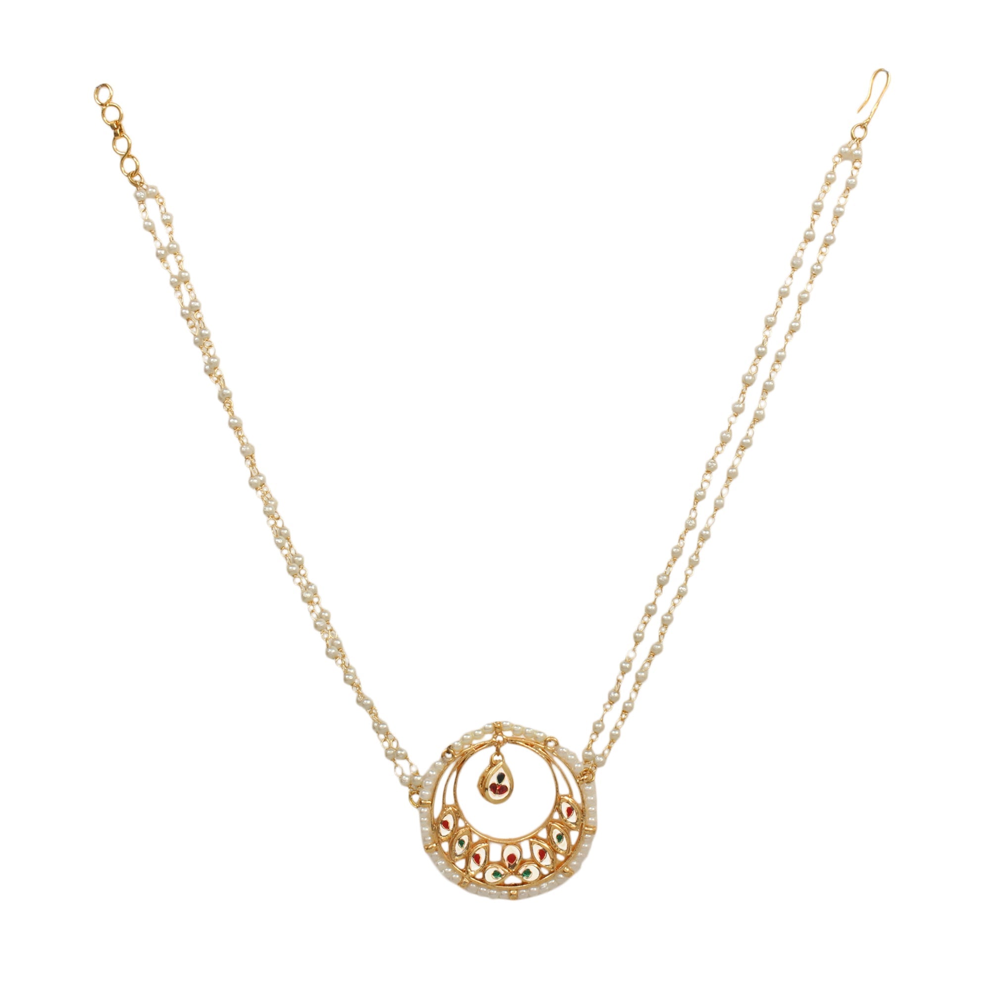 Beautiful Pearl Choker Kundan Beaded Necklace