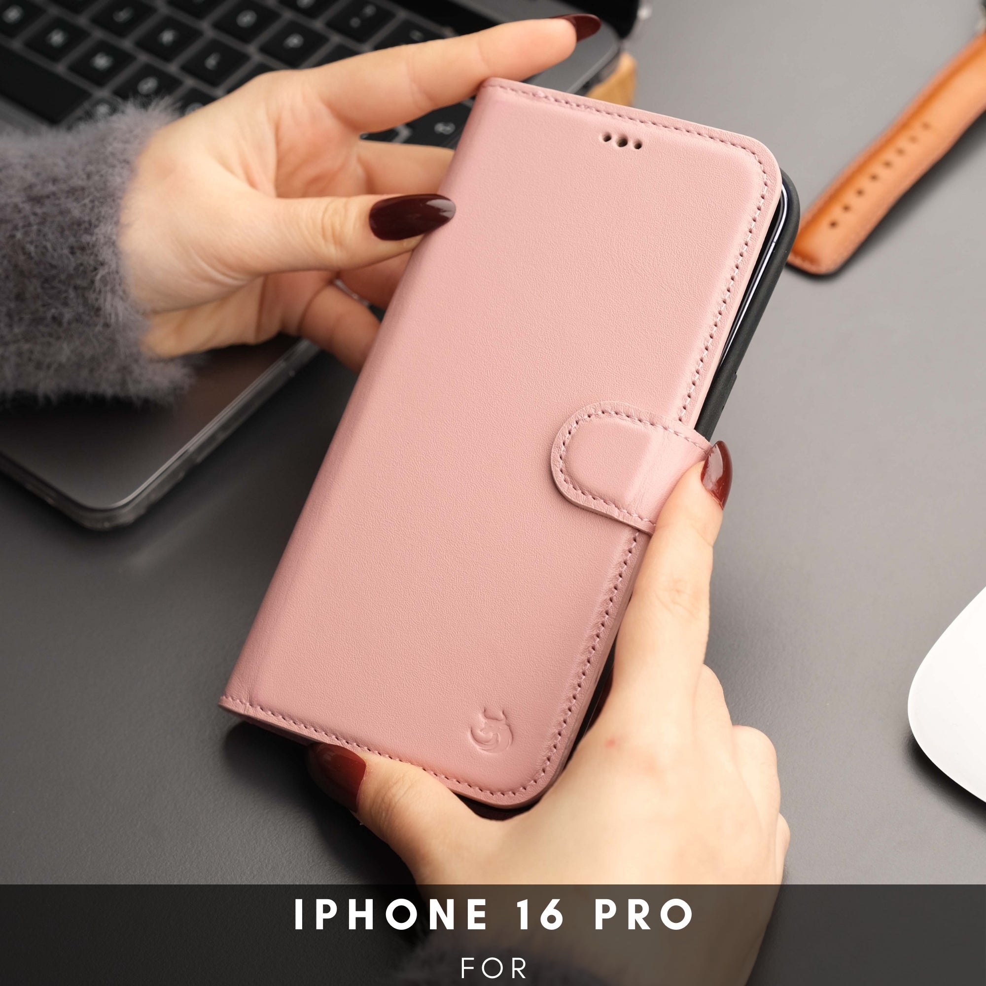 Casper iPhone 16 Pro Wallet Case Leather MagSafe