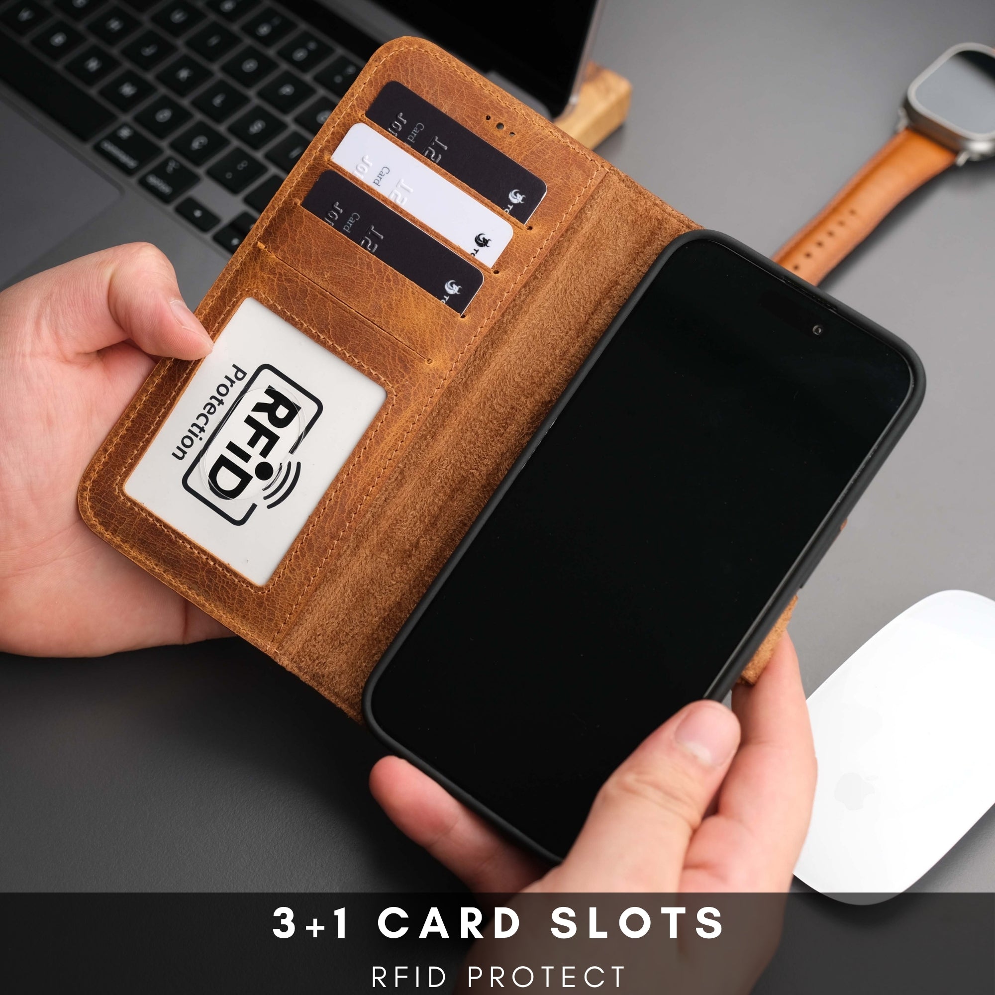 Casper Leather iPhone 14 Pro Wallet Case | MagSafe