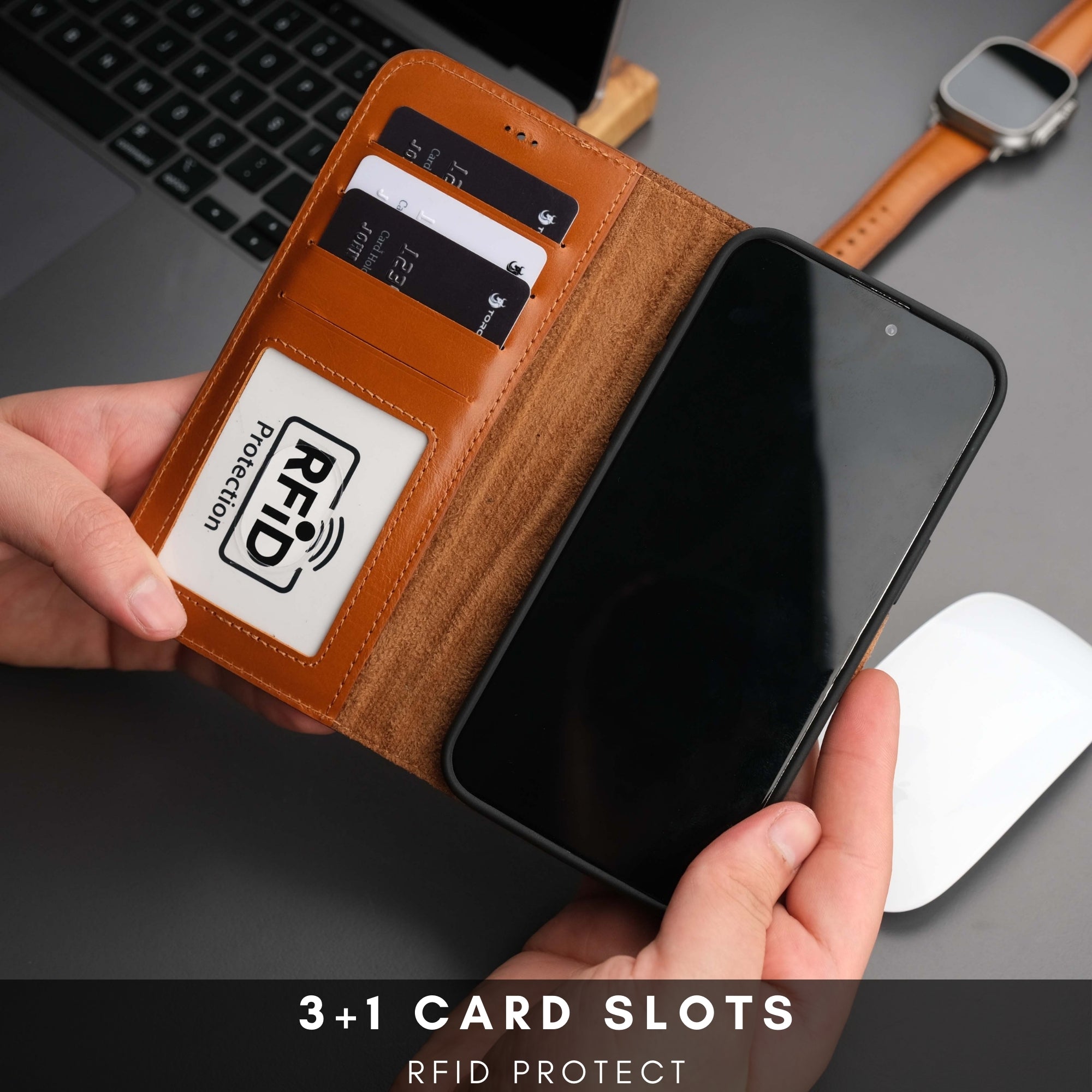Casper Leather iPhone 14 Pro Wallet Case | MagSafe