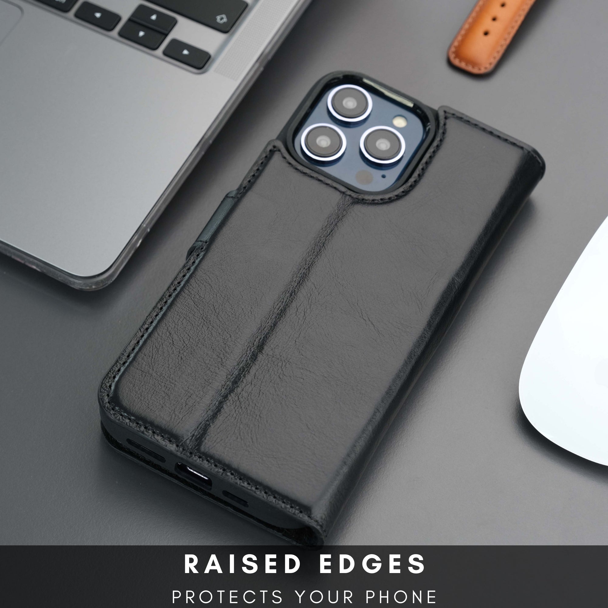 Casper Leather iPhone 15 Pro Wallet Case | Detachable MagSafe Compatible RFID Protection