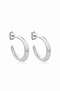 Crescent Hoops Silver Small