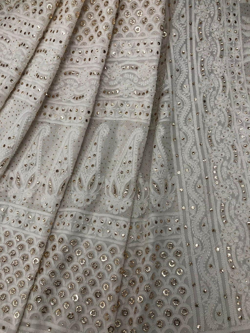 Custom Chikankari Georgette Saree