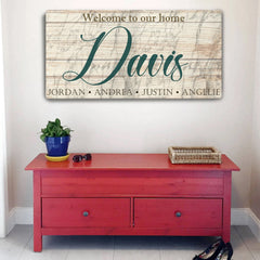Welcome To Our Home Sign