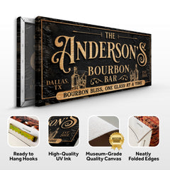 Personalized Bourbon Bar Sign III