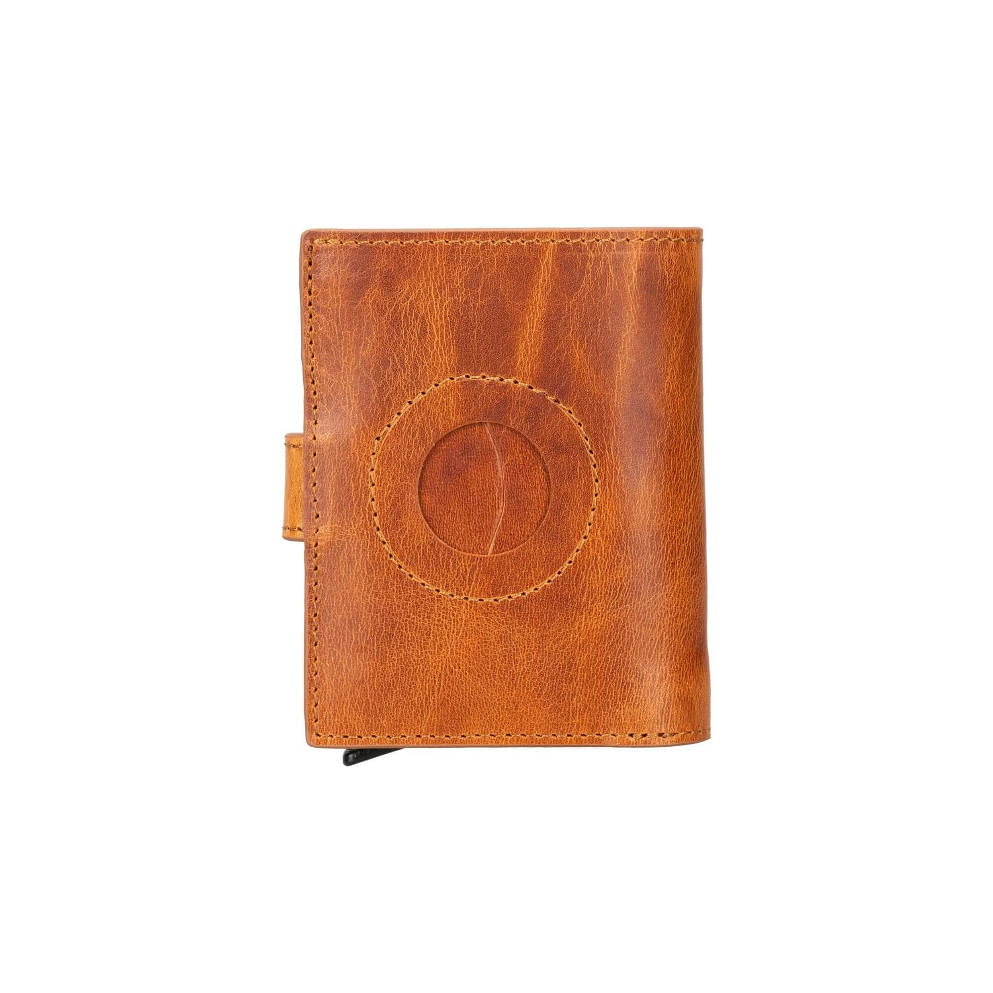 Douglas Genuine Leather Pop-Up Wallet with AirTag Slot - RFID Blocking Cardholder