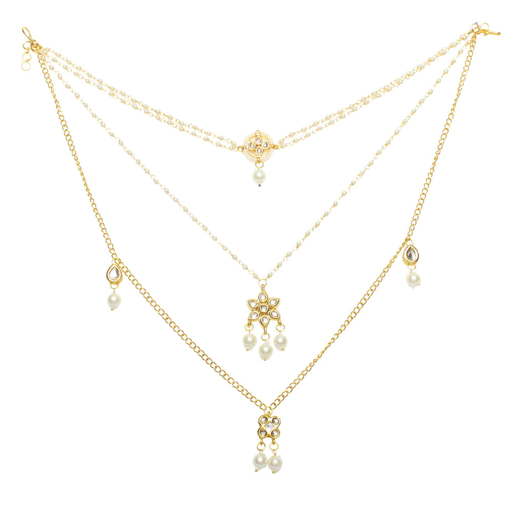 Embellished Multi Layered Kundan Necklace with Choker