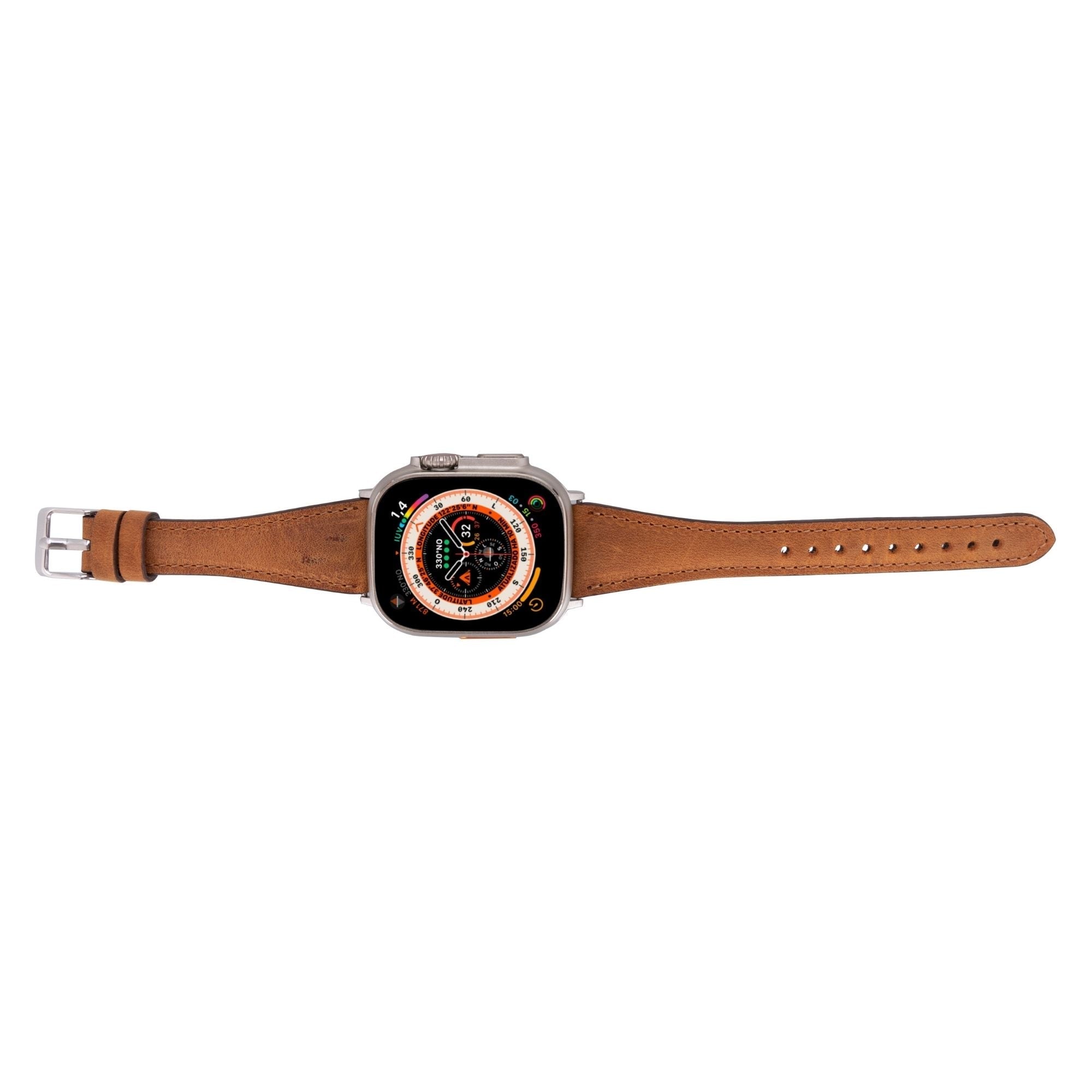 Evansville Slim Leather Bands for Apple Watch 9, Ultra 2 & SE