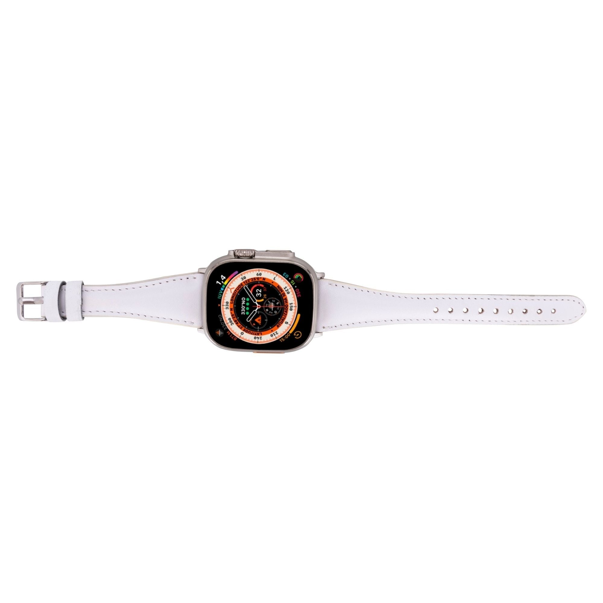 Evansville Slim Leather Bands for Apple Watch 9, Ultra 2 & SE