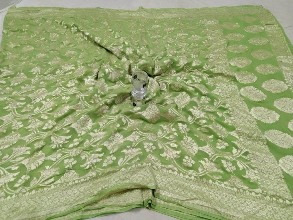 Exclusive Banarasi Chiffon Khaddi Georgette Silk Saree