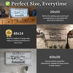 Rustic Farmhouse Personalized Sign II