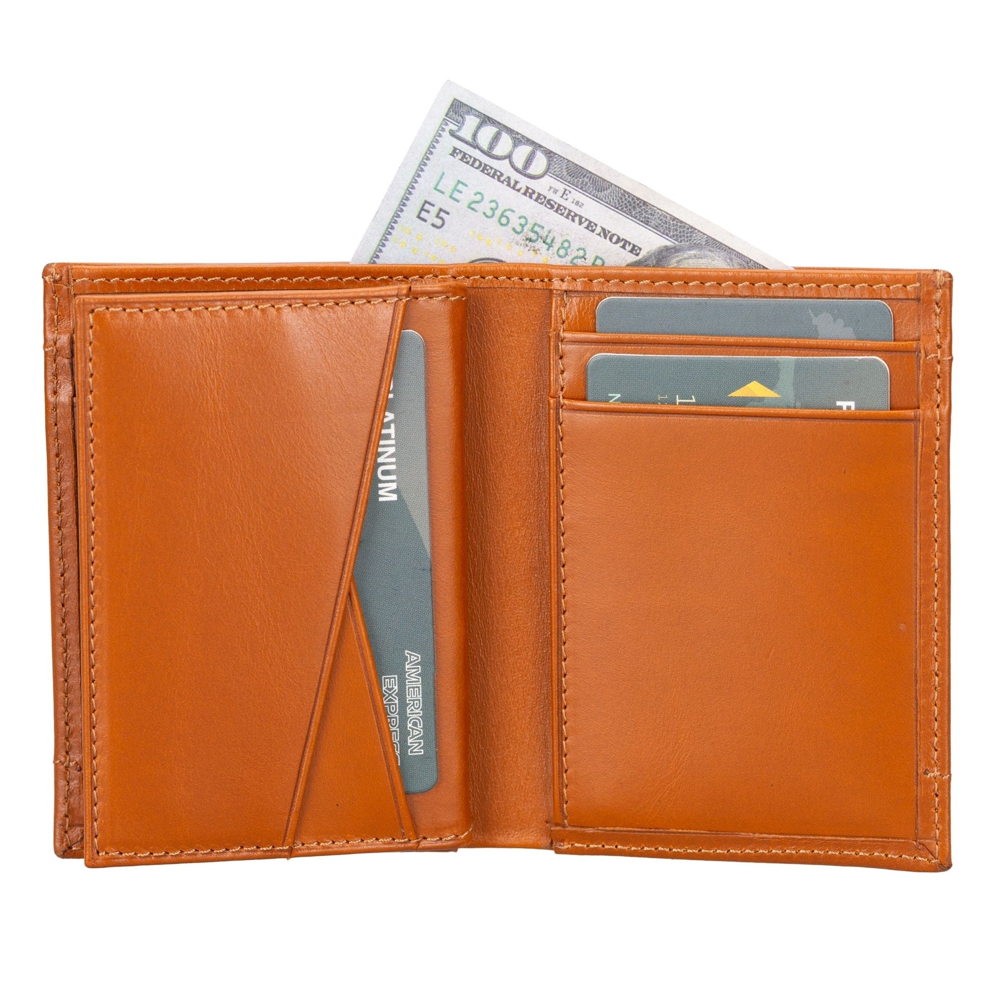 Glendo Apple AirTag Slot Leather Wallet, Handcrafted, Unisex