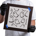 Halloween Ghosts Pattern Stencil