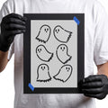 Halloween Ghosts Stencil