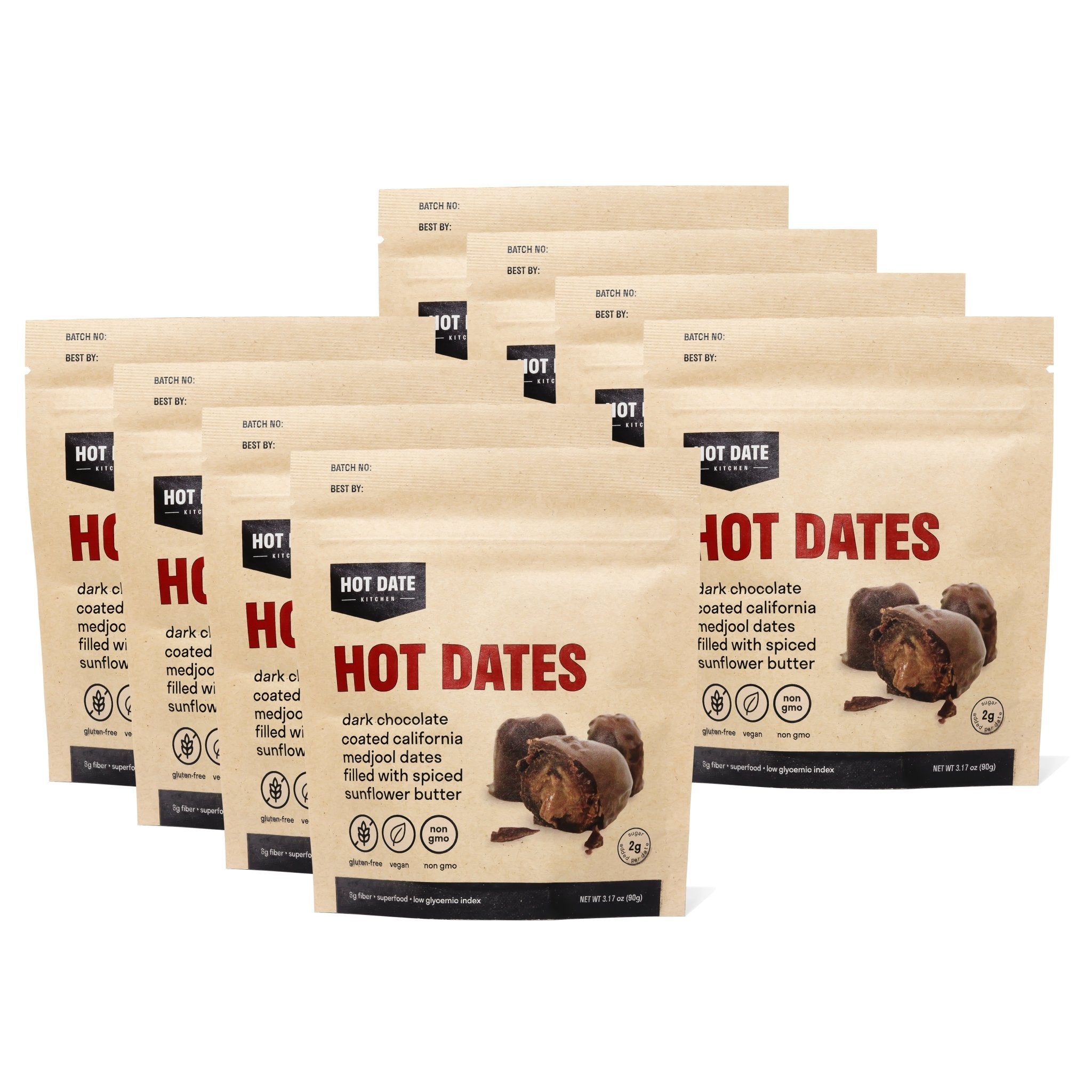 Spiced Dark Chocolate Stuffed Medjool Dates - 8 Pack