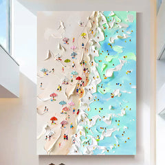 Beachfront Painting Coastal Wall Art