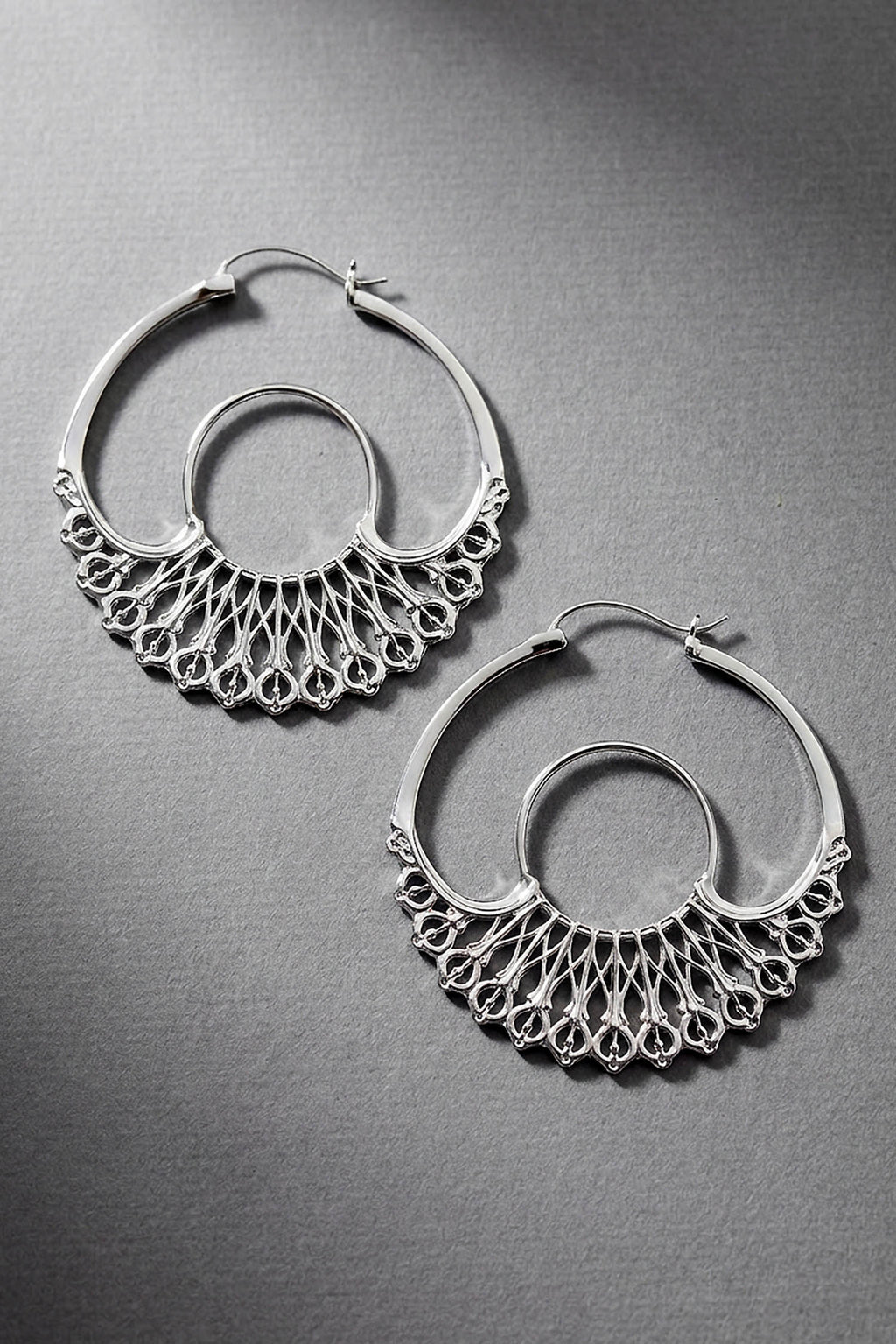 Iris Hoops Silver Large