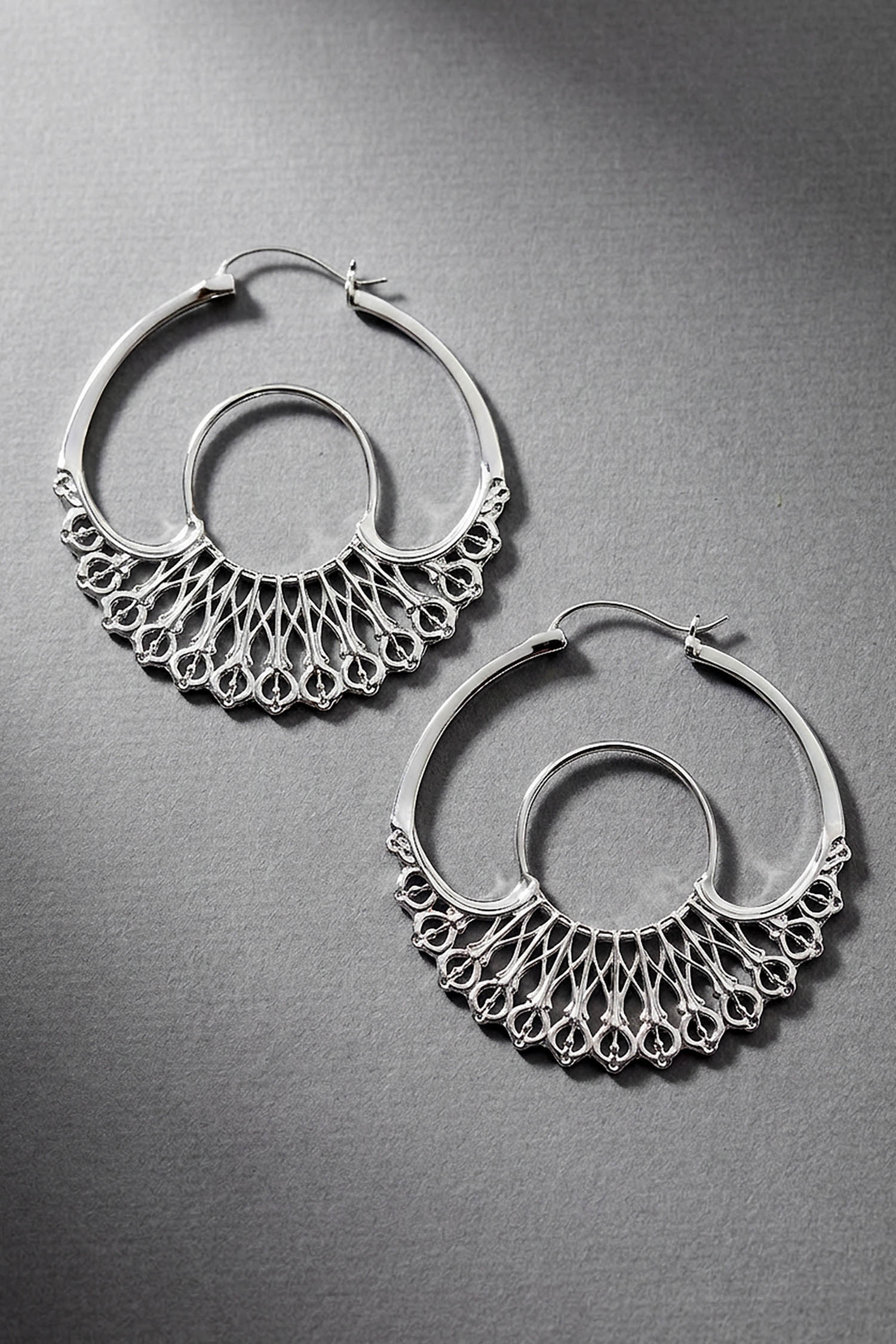 Iris Hoops Silver Large
