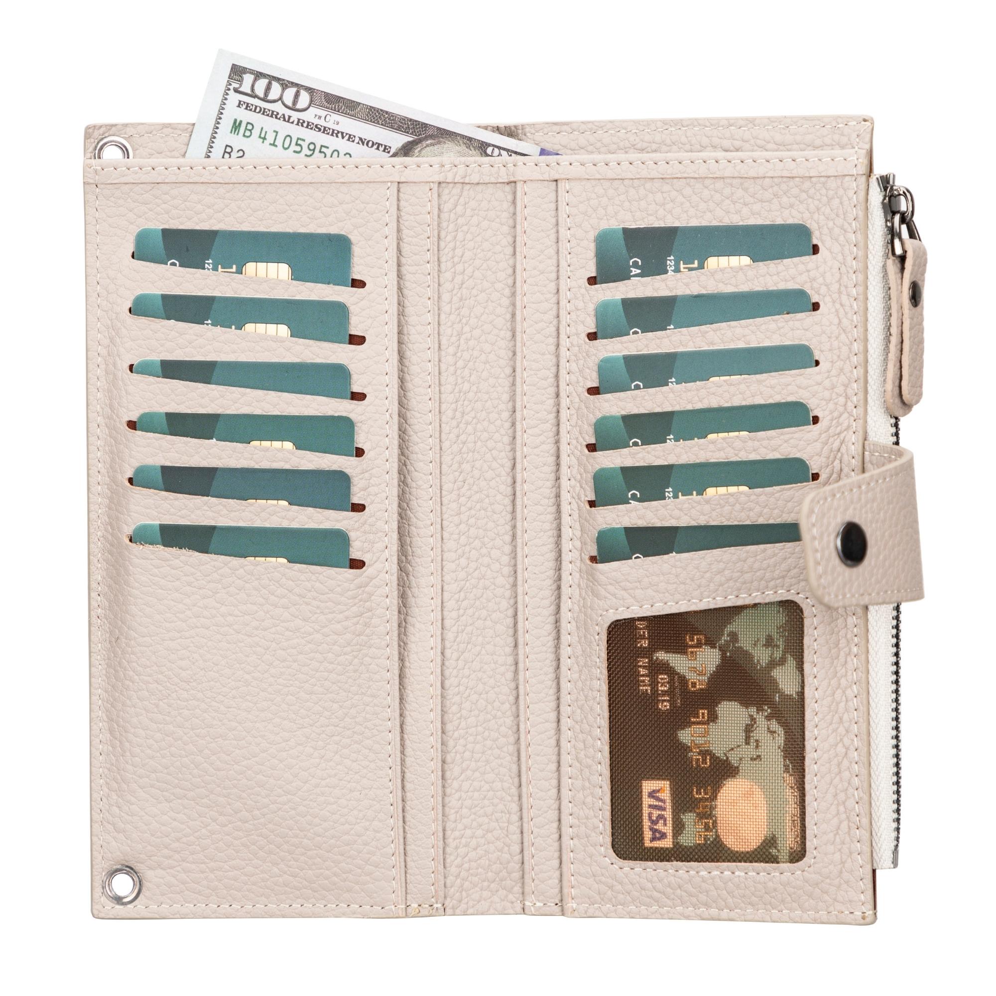 Kaycee Leather Women's Cell Phone Wallet with Strap