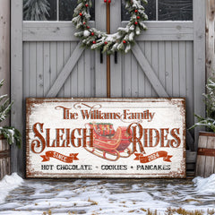 Sleigh Rides Christmas Sign V