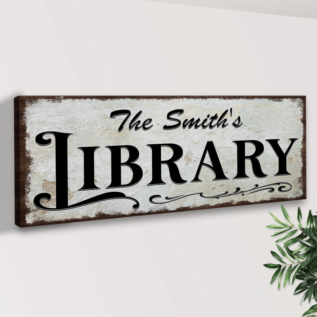 Personalized Library Sign III