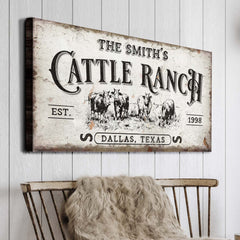 Branded Cattle Ranch Sign