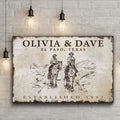 Cowboy Couple Sign