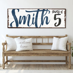 Personalized Party of Family Sign