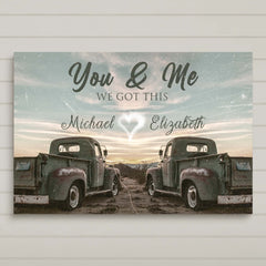 Vintage Truck Themed We Got This Couple Sign