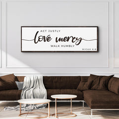 Act Justly Love Mercy Walk Humbly Faith Sign III
